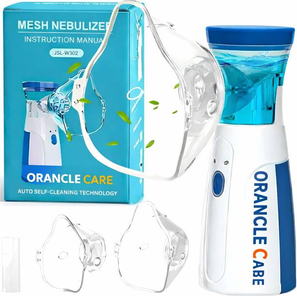 ORANCLE CARE Portable Nebulizer for Adults,Kids for Breathing Problem White-Blue Nebulizer