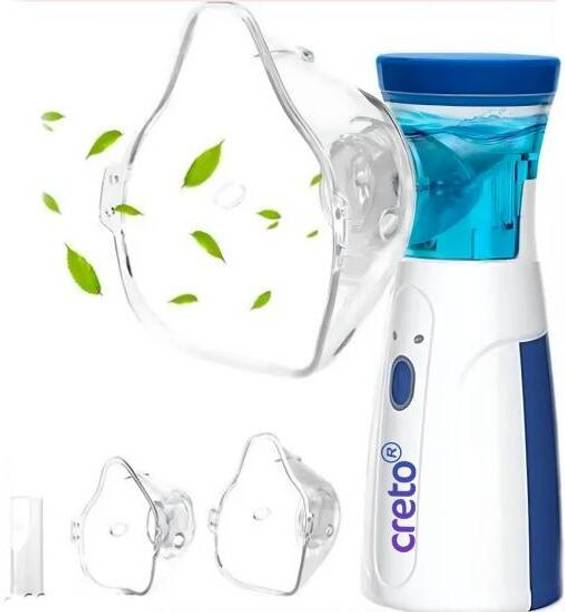 CRETO Travel Friendly Rechargeable Mesh Nebulizer Machine for Kids and Adults Nebulizer