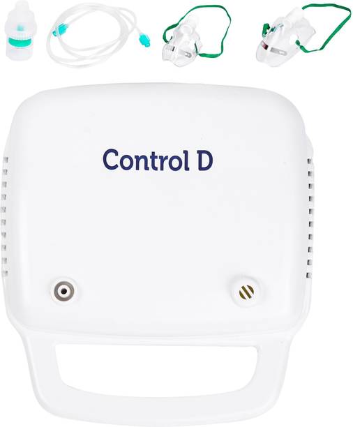 Control D White Portable Compresor Complete Kit with Child and Adult Maks Nebulizer