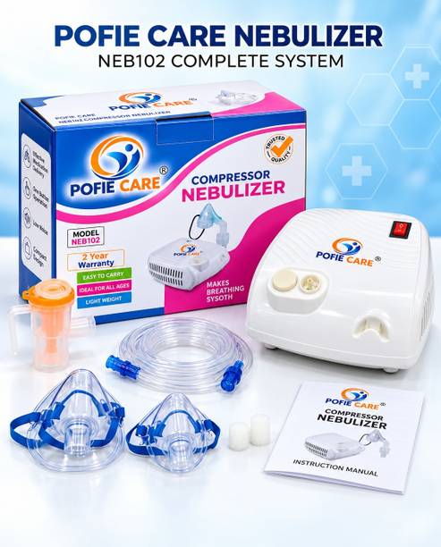 POFIE CARE Silent Compressor Nebulizer Device Relief for Cough, Cold, Asthma Nebulizer