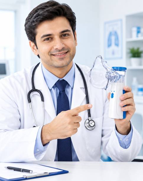 KIAANENTERPRISES Portable Mesh Nebulizer for Adults & Kids [Batteries are not included] Nebulizer