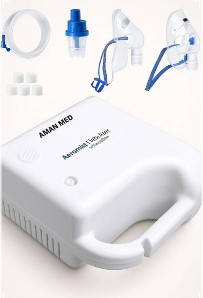 Aman Med Nebulizer Machine for Adults and Kids White Home Use Breathing Inhaler Nebulizer