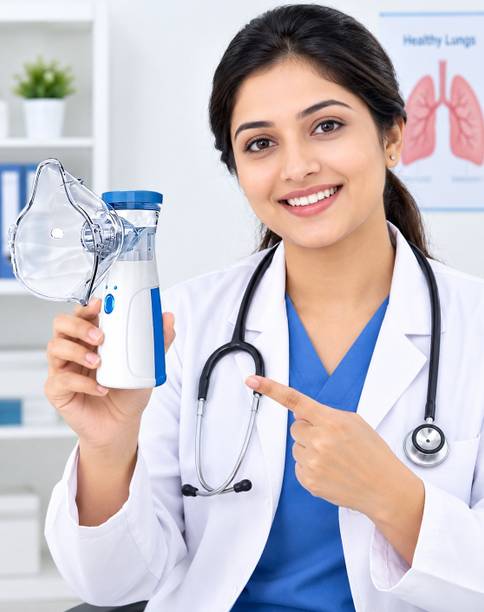 KIAANENTERPRISES Portable Mesh Nebulizer for Adults & Kids for Cold & Cough relief Nebulizer