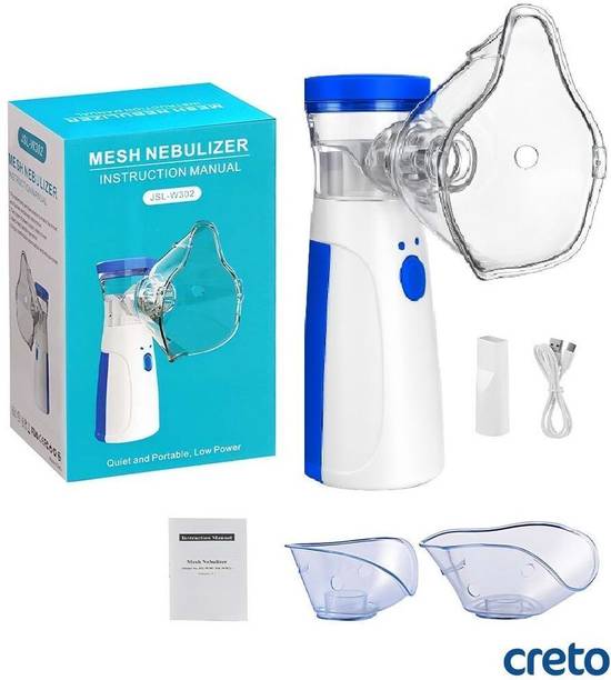 CRETO JSL-4W302 Mesh Nebulizer for Adults & Kids, Handheld Device- Mesh Nebulizer