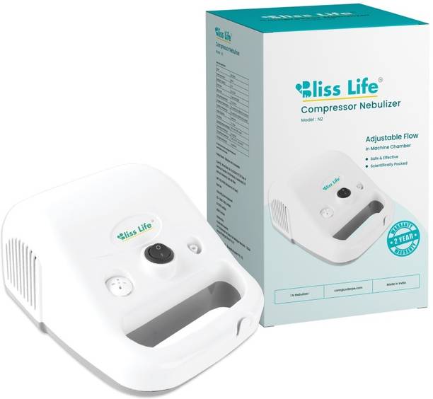 BLISS LIFE N2 LOW NOISE COMPRESSOR NEBULIZER MACHINE WITH CHILD AND ADULT KIT Nebulizer