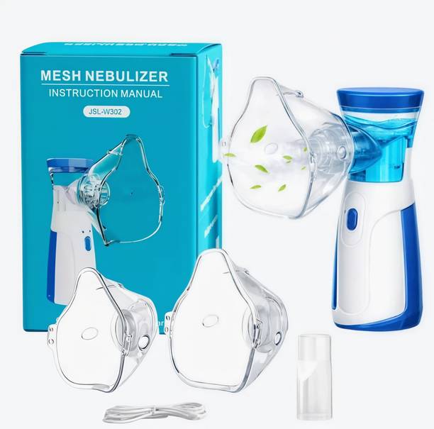 Aman Med Rechargeable Mesh Nebulizer Machine for Adults & Kids | USB Charging Nebulizer