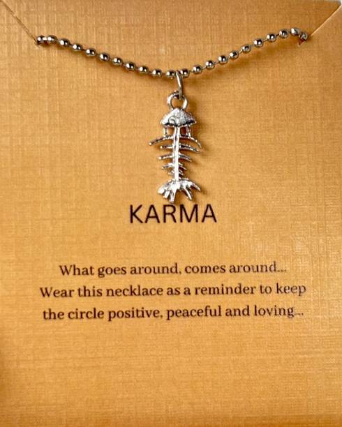 Oralia Silver Fish Necklace | Perfect For Dailywear | Minimal Necklace Silver Alloy Pendant