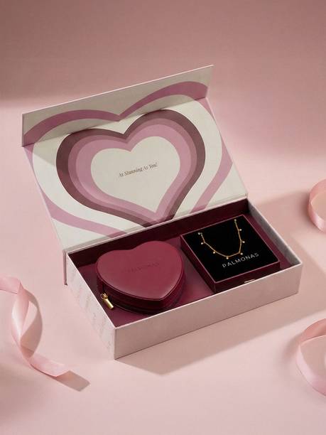 PALMONAS Glint Of Love Valentine Gift Box Gold-plated Plated Stainless Steel Necklace