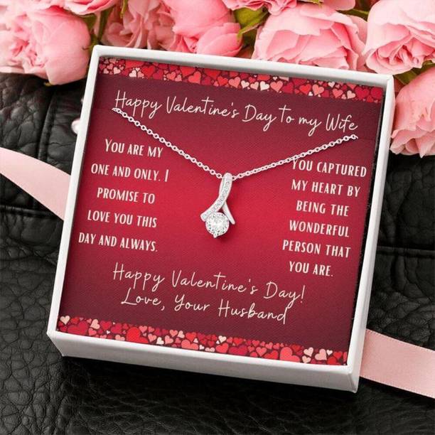 FABUNORA Special Valentine's Day 2024 Gift for Wife - Pure Silver Necklace Gift Set Sterling Silver Necklace