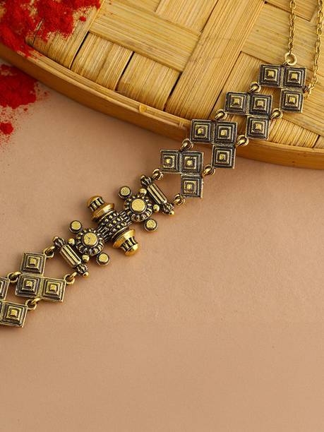 Temple of Love Lattice Pattern Choker Necklace Gold-plated Plated Brass Necklace