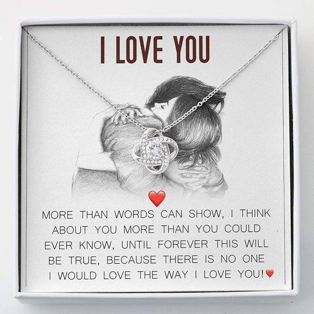 FABUNORA Special Romantic Gift For Her - Pure Silver Necklace Gift Set Cubic Zirconia Silver Plated Sterling Silver Necklace