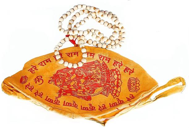 nagaana Combo Pack of 108 Beads Tulsi Masala and Hare Rama Hare Krishna Gau Mukhi Beads Wood Chain