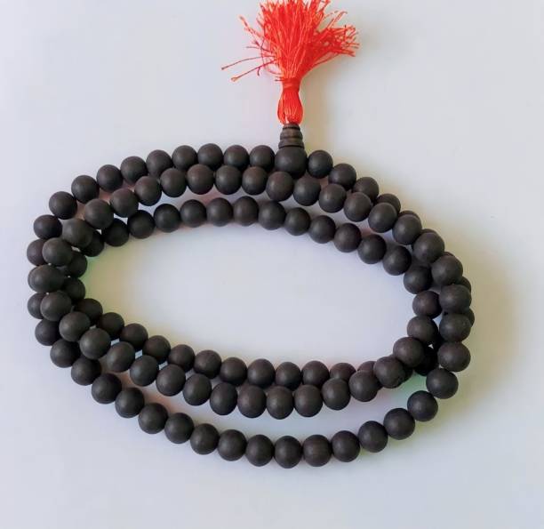 Sanwariya Handicraft Natural Unpolished Karungali Malai Original Beads quantity=108 wood necklace Beads Wood Necklace