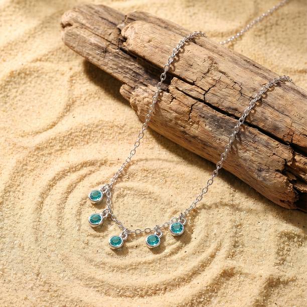Silver Leto Necklace Crystal Rhodium Plated Sterling Silver Necklace
