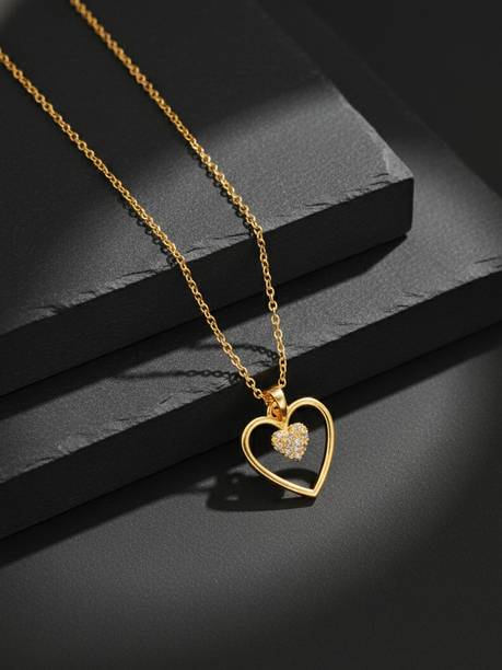 New Trendy Necklace Chain For Women,Girls Diamond Gold-plated Plated Alloy Necklace