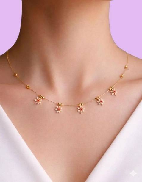 Cubic Zirconia Alloy Necklace