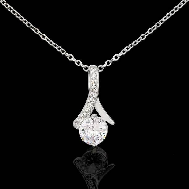 FABUNORA Most Perfect Anniversary Gift For Wife 2024 - Pure Silver Necklace Gift Set Cubic Zirconia Sterling Silver Necklace