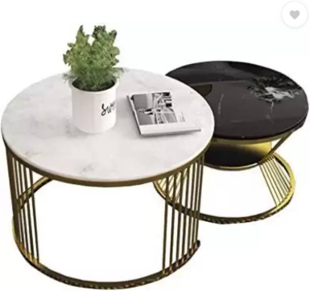 SS CRAFTMAKERS Modern Nesting Side Table Set of 2 End Table for Living Room Metal Nesting Table Metal Nesting Table