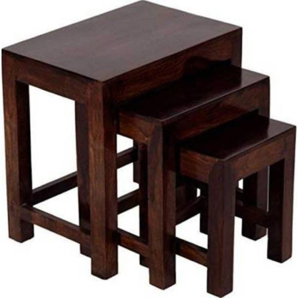 Anubhav Handicrafts Premium Quality Nest of Tables Wooden Coffee Table Solid Wood Nesting Table