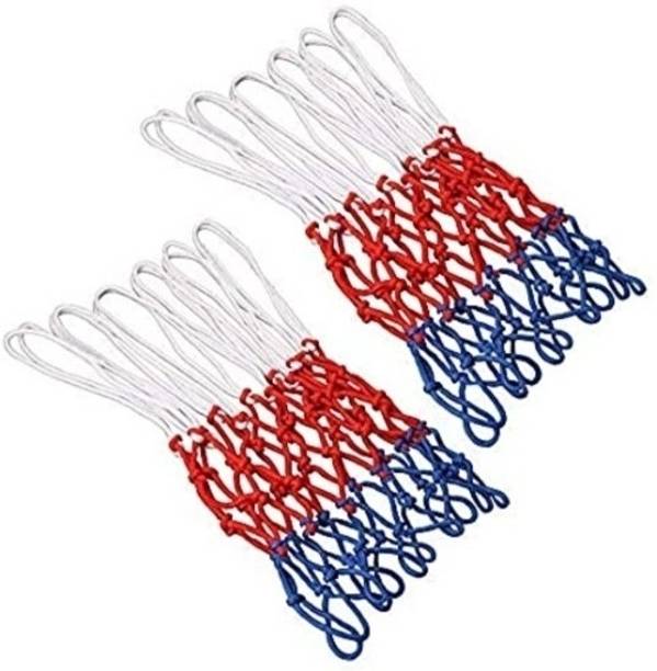 CLOVERBYTE Nylon Multicolour Basketball Net (Pack Of 4) Superior Quality Basketball Net