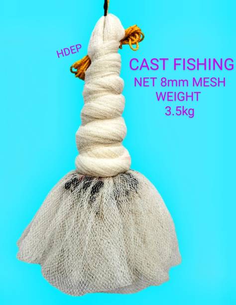 FARUK FISHING CAST NET 8mm, 3.5kg (WHITE) Fishing Net