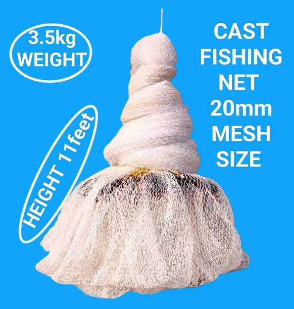 PURKAIT FISHNET CAST NET 20mm (white) Fishing Net
