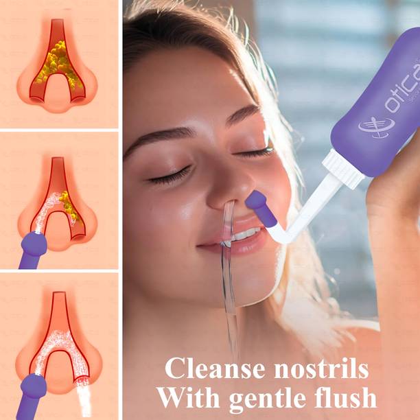 OTICA Nasal Wash for Sinus & Allergy Relief Neti Pot for Easy Nose Cleaner for Adults Manual Nasal Aspirator