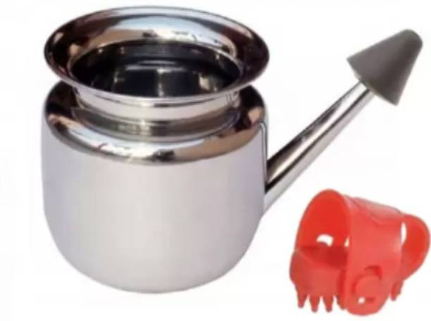 EKiN Stainless Steel Silver Neti Pot