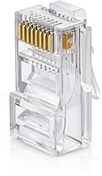 Kalp 100 Pcs RJ45 Connectors Network Cable Plugs RJ-45 Adapter Network Interface Card