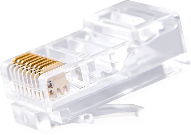 Civon 25 Pcs RJ45 Connectors Modular 8 Pin Network Cable Plugs Crimps Network Interface Card