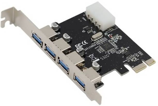 MILLENNIUM TECHNOLOGY Pci Express 4 Port 3.0 USB Card Network Interface Card