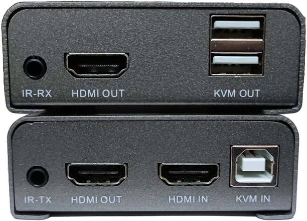 RAMEX HDMI Extender Over SC-SC Fiber HDMI Converter KVM USB 1080p 20KM 1 Ports 1000 Mbps Smart Network Switch