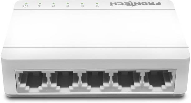 Frontech Fast Ethernet Switch | 10/100 Mbps | Plug & Play Network | 1 Gbps Bandwidth | 5 Ports 100 Mbps Unmanaged Network Switch