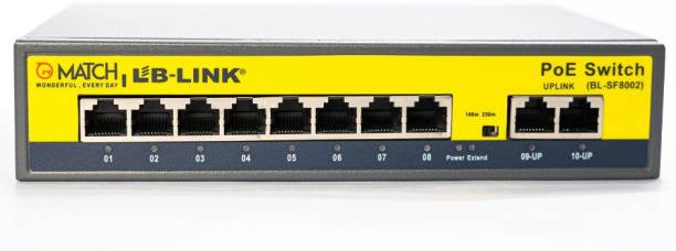 Match LB-Link BL-SF8002, 8 Port PoE Switch Network Switch