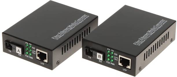 RAMEX Fiber to Ethernet Media Converter 10/100Mbps Base-Tx to 100Base-Fx 20KM 1 Ports 1000 Mbps Smart Network Switch