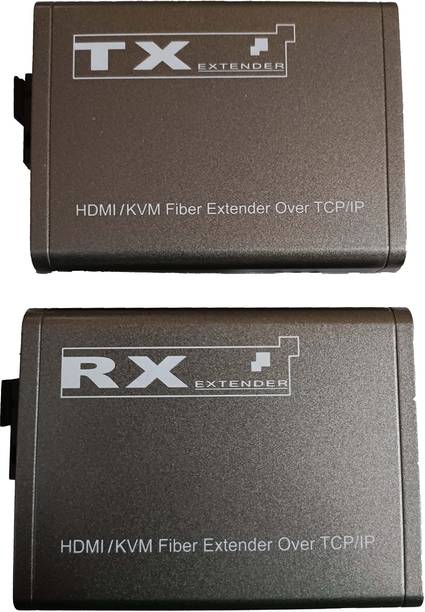 RAMEX HDMI Extender Over Fiber with KVM USB 1080p HDMI Media Converter 20KM 1 Ports 1000 Mbps Smart Network Switch