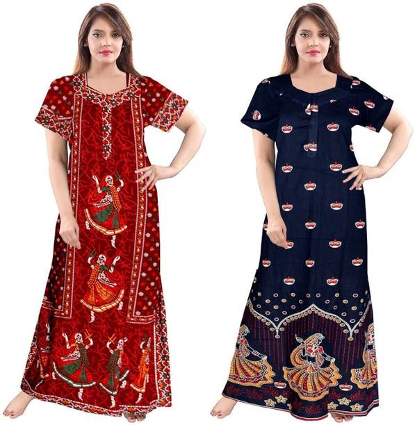 Royal Naiwal Women Printed Multicolor Night Suit Set