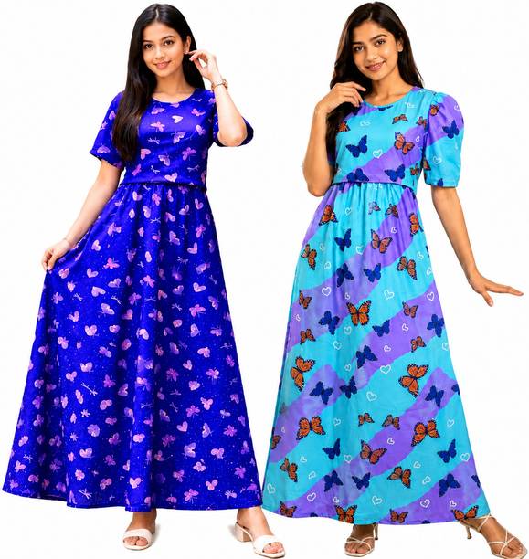 RENISSTORE Women Maternity/Nursing Nighty
