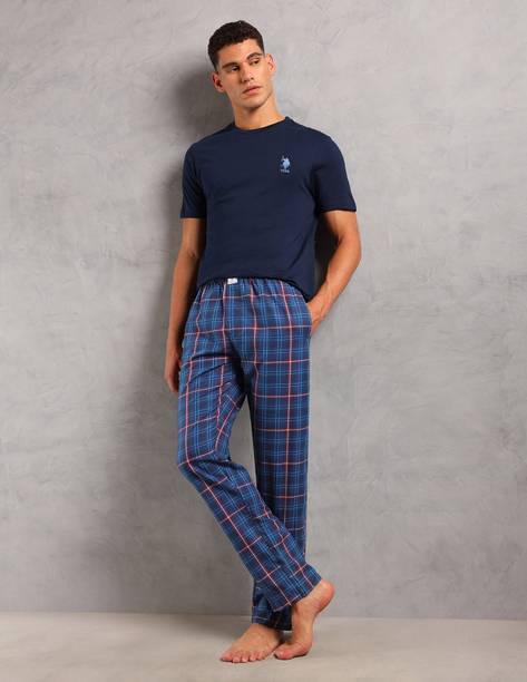 U.S. Polo Assn. Men Solid Multicolor Night Suit Set