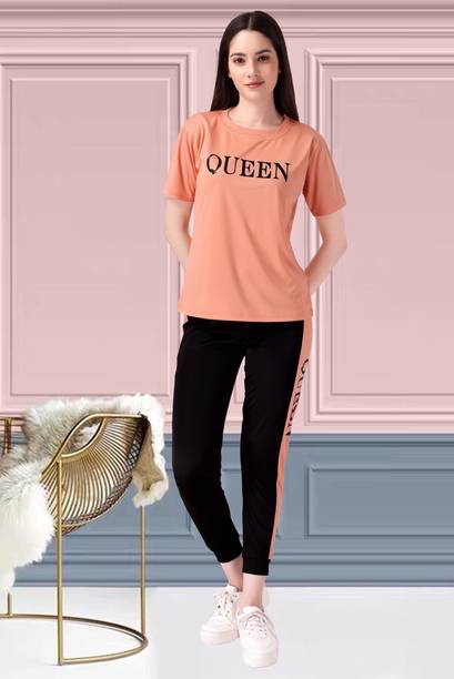 Women Night Suit Set Multicolor Solid