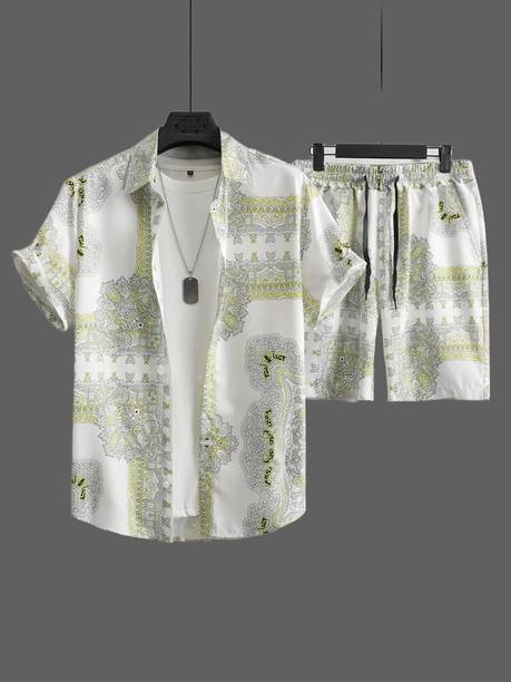 Glori Star Men Night Suit Set Multicolor Printed