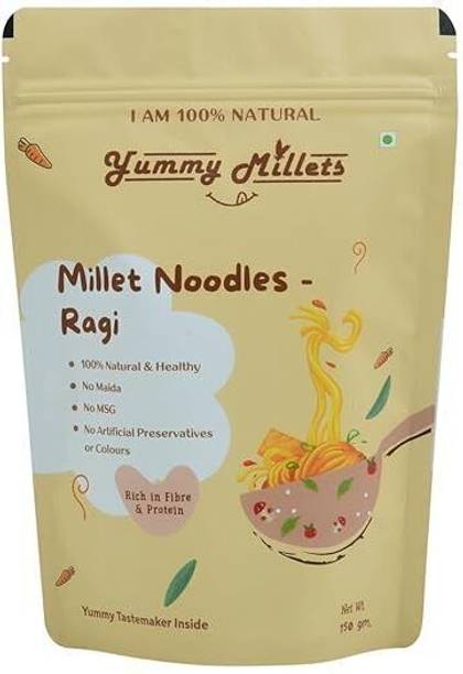 YUMMY MILLETS Ragi Millet Noodles for Kids & Family, No MSG, Non-Fried, High Protein & Calcium Instant Noodles Vegetarian