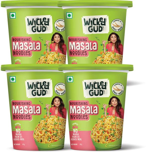 WickedGud Masala Cup Noodles| Whole Wheat | No Maida Cup Noodles Vegetarian