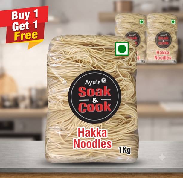 Ayus Soak & cook Refined Flour Noodle Buy 1Kg Get 1 Kg Extra Hakka Noodles