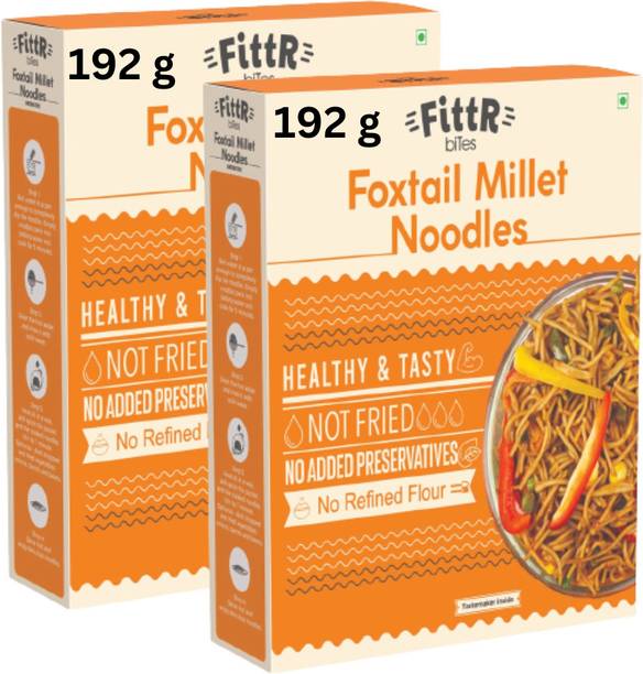 fittr Foxtail Millets Noodles | No Maida | Healthy Noodles (2 x 192 g) Hakka Noodles Vegetarian