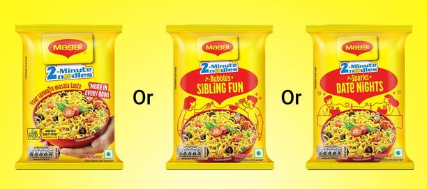 Maggi Pack of 1 Traditional Taste Masala Instant Noodles for Daily Use Instant Noodles Vegetarian
