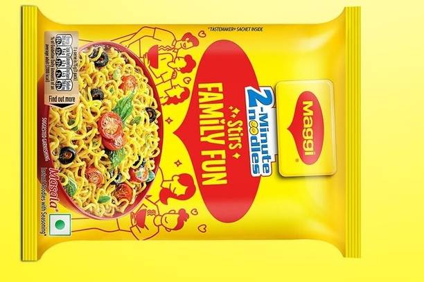 Maggi Pack of 1 Instant Snack Masala Noodles with Strong Flavor Instant Noodles