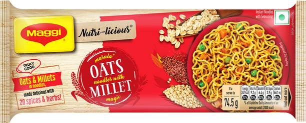 Maggi Nutrilicious Masala Oats with Millet Magic Instant Noodles Vegetarian