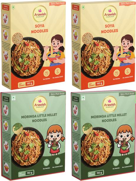 ARAWISH PACK OF 4 (SOYA + MORINGA LITTLE MILLET) Hakka Noodles