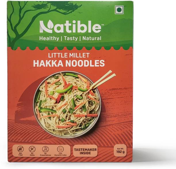 Natible Little Millet Hakka Noodles, No Maida, Easy & Ready To Cook Noodles, Instant Hakka Noodles Vegetarian
